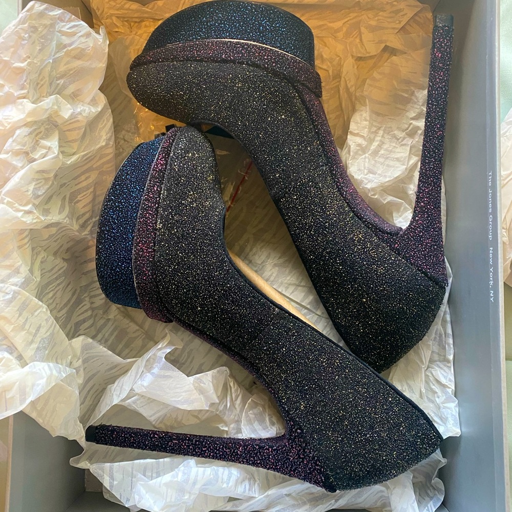 Brian Atwood glitter pumps